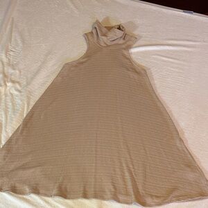 Mickey & Jenny Sleeveless Turtleneck A-Line Knit Tunic - Beige